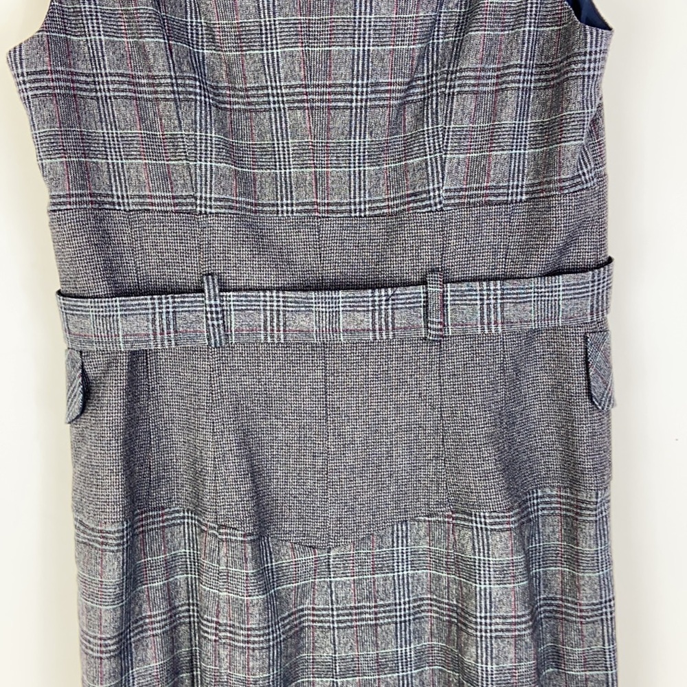 Nanette Lepore Plaid Wool Blend Dress Sleeveless Gray size 6 - Picture 11 of 11